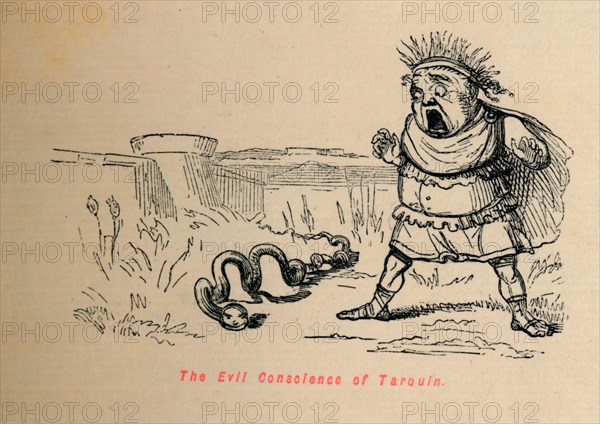 'The Evil Conscience of Tarquin', 1852. Artist: John Leech.