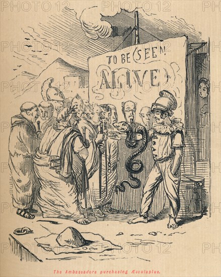 'The Ambassadors purchasing Aesculaplus', 1852. Artist: John Leech.