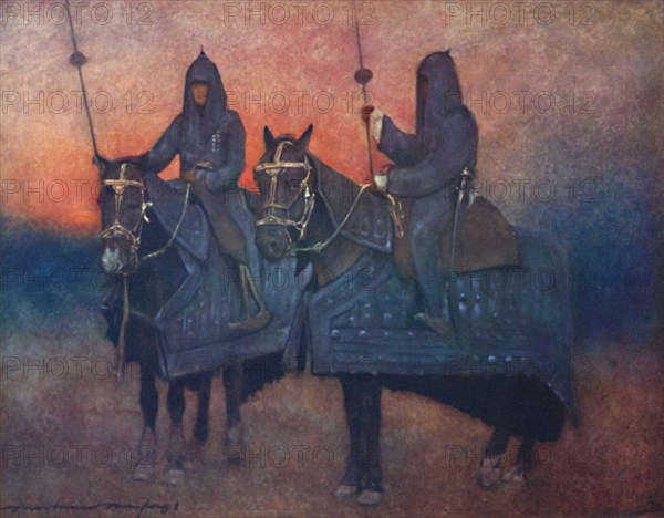 'Armoured Horses', 1903. Artist: Mortimer L Menpes.
