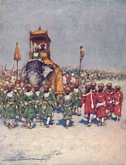 'One of the most picturesque Groups in the Retainers' Procession', 1903. Artist: Mortimer L Menpes.