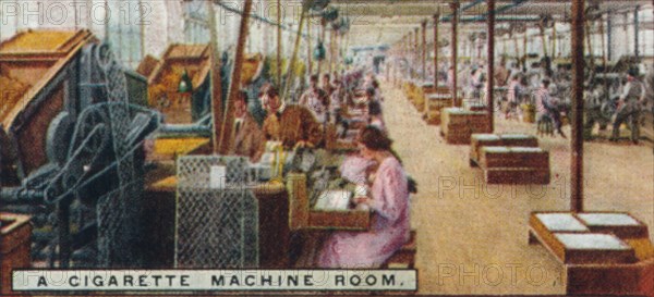'A Cigarette Machine Room', 1926. Artist: Unknown.