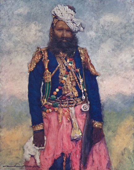'A Retainer from Rajgargh', 1903. Artist: Mortimer L Menpes.