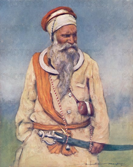 'A Sikh Warrior', 1903. Artist: Mortimer L Menpes.
