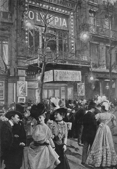 'Sur Le Boulevard - La Sortie De L'Olympia', 1900. Artist: Unknown.