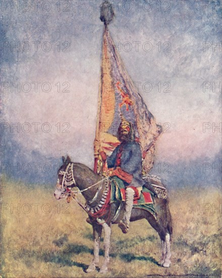 'A Standard-bearer of Cutch', 1903. Artist: Mortimer L Menpes.