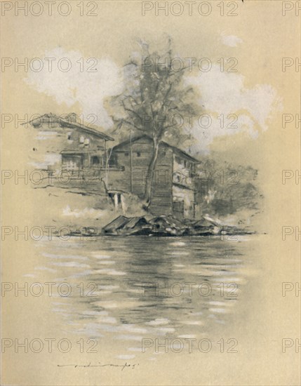 'River Dwelling at Srinagar', 1903. Artist: Mortimer L Menpes.