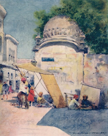 'At a Street Corner, Amritsar', 1905. Artist: Mortimer Luddington Menpes.