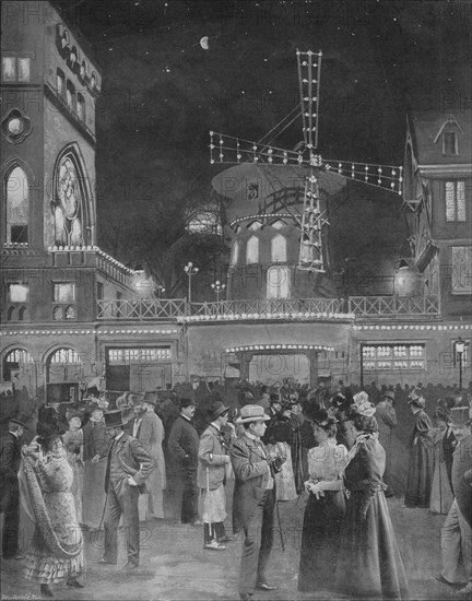 'Montmartre S'Amuse La Sortie Du Moulin Rouge',1900. Artist: Unknown.