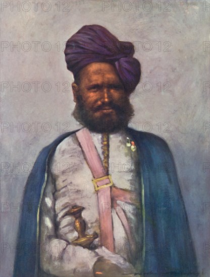 'A Royal Retainer of Rajgarh', 1903. Artist: Mortimer L Menpes.
