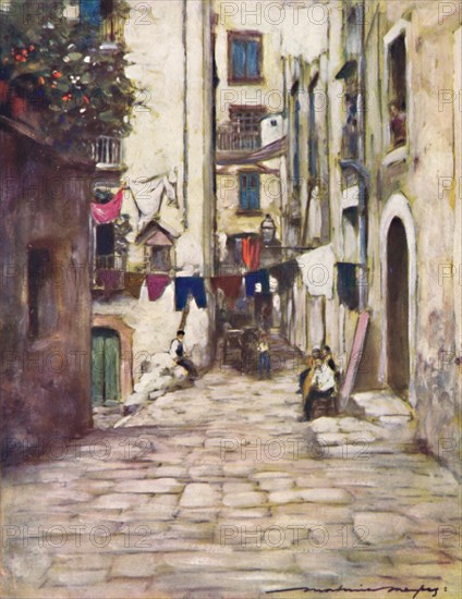'A Street in Naples', 1903. Artist: Mortimer L Menpes.