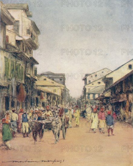 'In the Streets of Delhi', 1905. Artist: Mortimer Luddington Menpes.