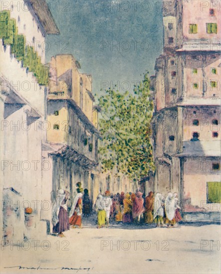 'Through the Streets of Delhi, 1905. Artist: Mortimer Luddington Menpes.