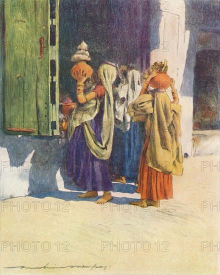 'Water-carriers at Nutha', 1905. Artist: Mortimer Luddington Menpes.