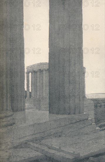 'The Temple of Athene Nike at Athens', 1913. Artist: Jules Guerin.