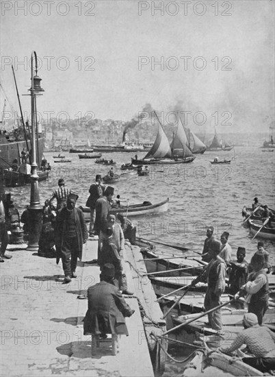 'The Water-front of Stamboul, with Pera in the distance', 1913. Artist: Unknown.