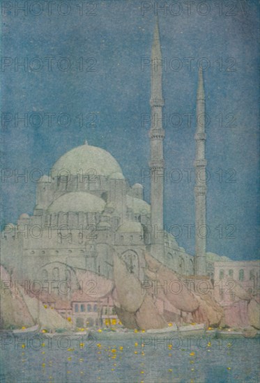'The Mosque of the Yeni-Valide-Jamissi, Constantinople', 1913. Artist: Jules Guerin.