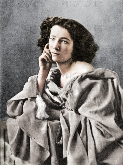 Sarah Bernhardt, French actress, 1869. Artist: Unknown.