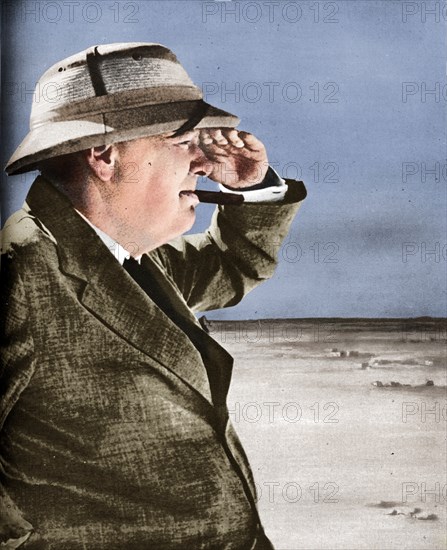 'Mr. Churchill Spies the Enemy', 1943. Artist: Unknown.