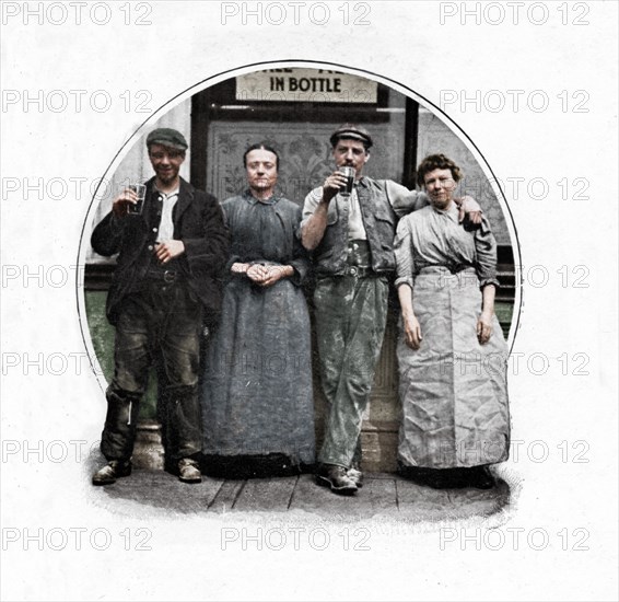 Outside a public house, London, c1903 (1903). Artist: Unknown.