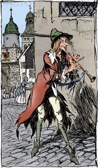 'The Pied Piper of Hamelin', (1934). Artist: Arthur Rackham.