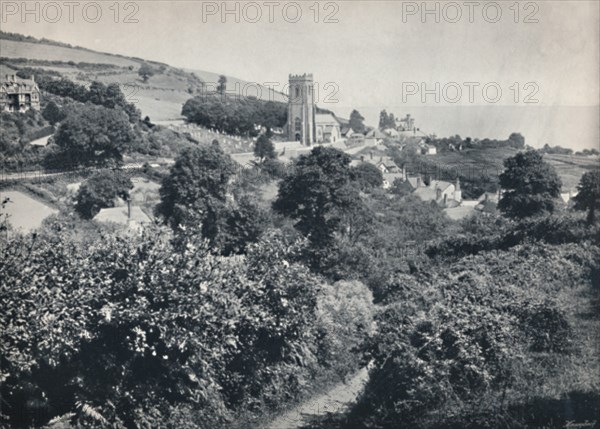 'Minehead - View of the Village and Church', 1895. Artist: Unknown.