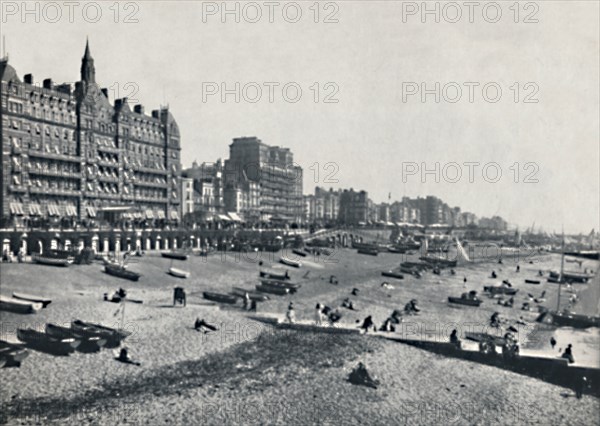 'Brighton - The Hotel Métropole and Beach', 1895. Artist: Unknown.