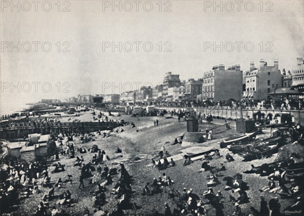 'Brighton - A Long Stretch of the Beach', 1895. Artist: Unknown.