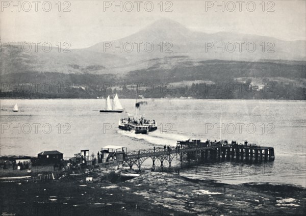 'Arran - Brodick Pier and Goatfell', 1895. Artist: Unknown.