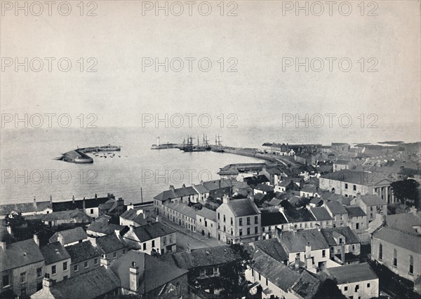 'Donaghadee - View from the Church Tower, Showing Harbour', 1895. Artist: Unknown.
