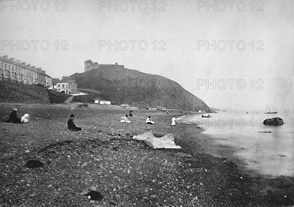 'Criccieth - View of the Beach and the Castle', 1895. Artist: Unknown.