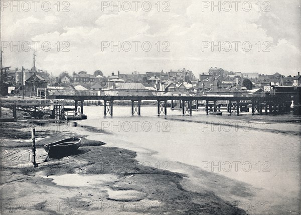 'Lymington - The Bridge and the Town, From the River', 1895. Artist: Unknown.