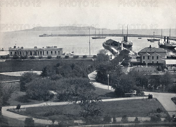 'Kingstown - General View of the Harbour', 1895. Artist: Unknown.