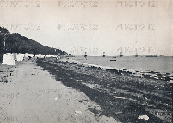 'Sea View - The Bathing Beach and Suspension Pier', 1895. Artist: Unknown.