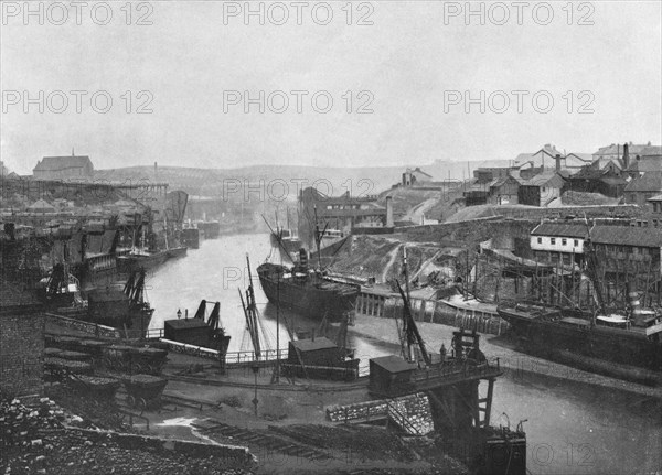 'Sunderland - Looking Up the River from the Bridge', 1895. Artist: Unknown.