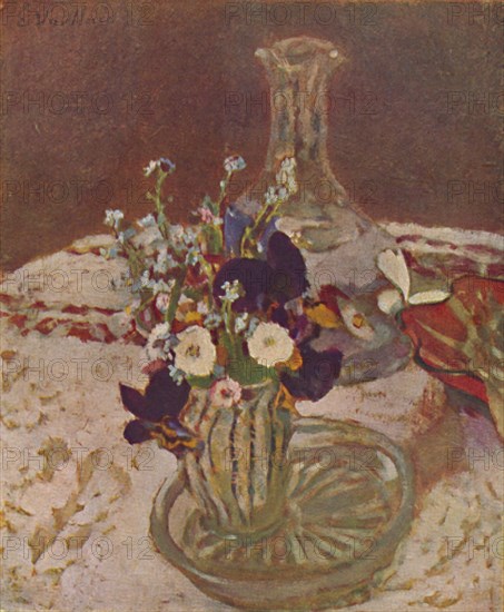 'Bouquet of Pansies, Forget-me-nots, and Daisies (About 1900)', c1900, (1946). Artist: Edouard Vuillard.