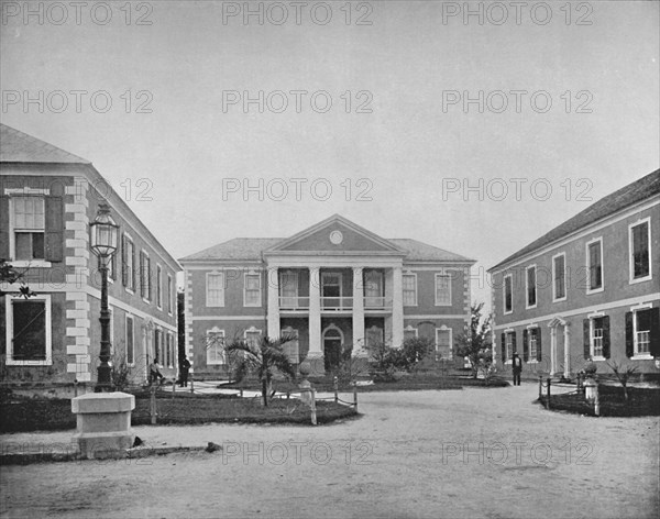 'The Government Buildings at Nassau', 19th century. Artist: Unknown.