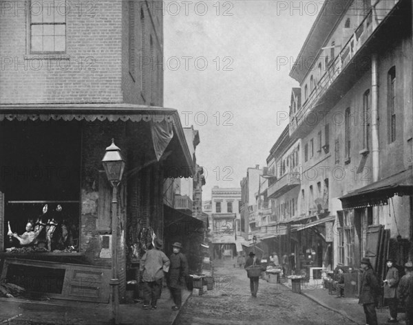 'The Provision Market, Chinatown, San Francisco', 19th century. Artist: Unknown.