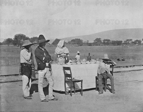 'A Coffee-Stand on the Mexican Central Railroad', 19th century. Artist: Unknown.