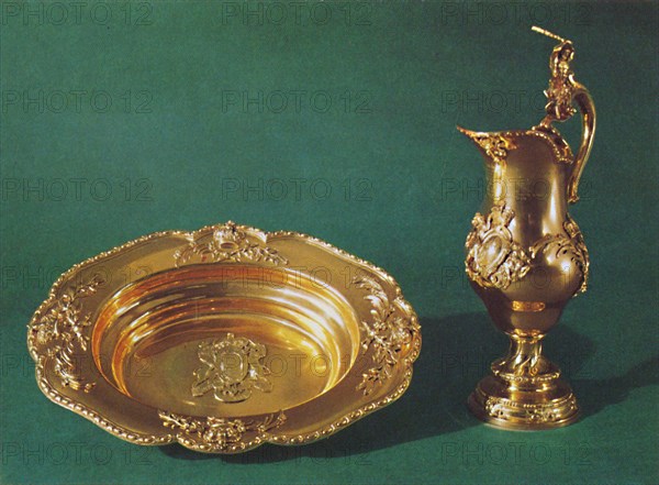 'Ewer and basin, c.1735', 1953. Artist: Unknown.