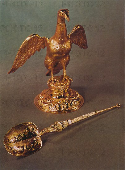 'Ampulla and Spoon', 1953. Artist: Unknown.