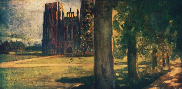 'Wells Cathedral', 1912. Artist: Unknown.