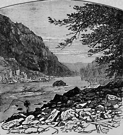 'The Lower Cañon', 1883. Artist: Charles E.H Bonwill.