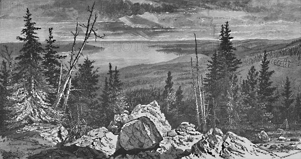 'Yellowstone Lake', 1883. Artist: Charles E.H Bonwill.