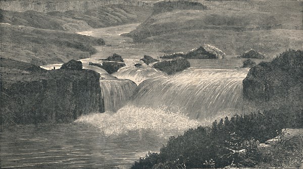 'Great Falls of the Yellowstone River', 1873, (1883). Artist: Unknown.