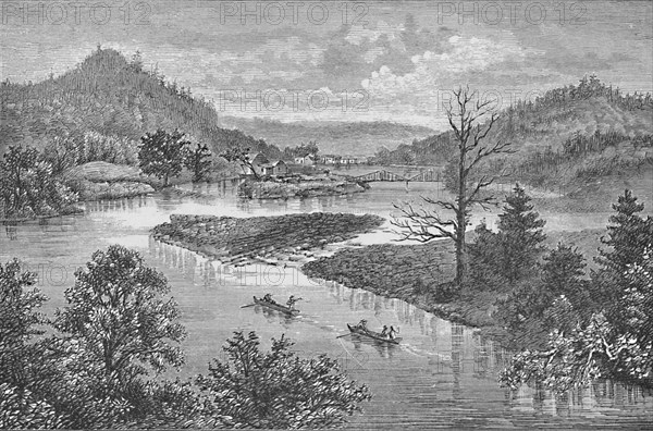 'The Little Juniata - Tyrone in the Distance', 1883. Artist: Unknown.