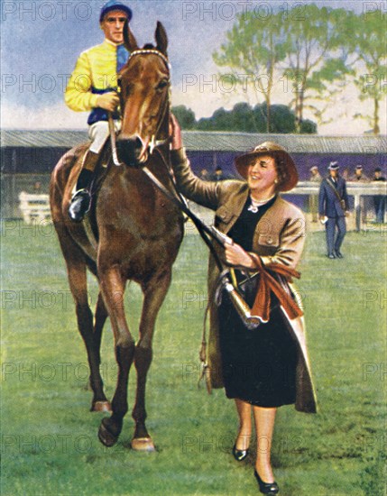 Black Speck, Jockey:  A. Richardson', 1939. Artist: Unknown.