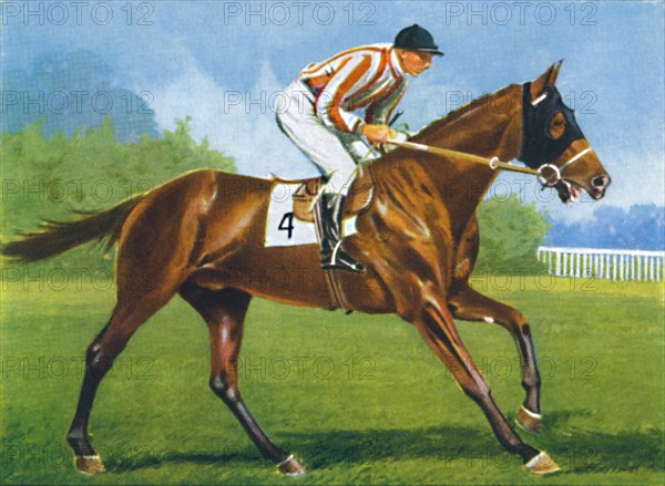 Unbreakable, Jockey: P. Beasley', 1939. Artist: Unknown.