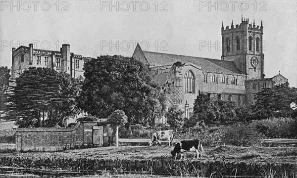 'Christchurch Priory', c1910. Artist: Unknown.