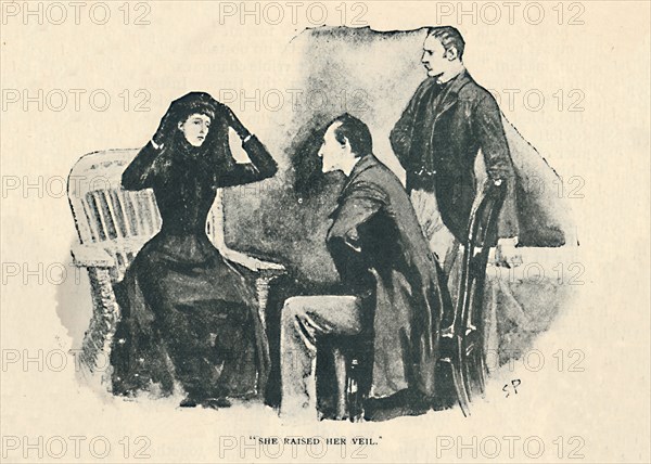 'She Raised Her Veil', 1892. Artist: Sidney E Paget.
