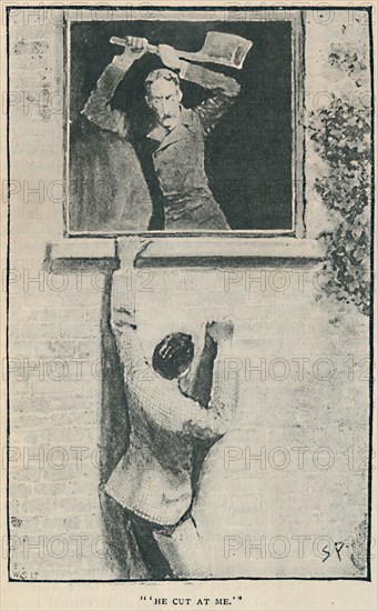 'He Cut At Me', 1892. Artist: Sidney E Paget.